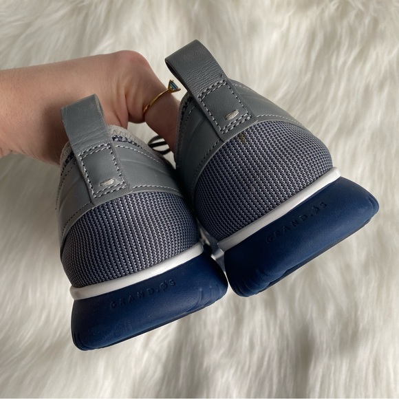 Cole Haan GrandMøtion (GrandMotion) Knit Gray & Blue Men’s Leather Sneakers - Picture 5 of 15